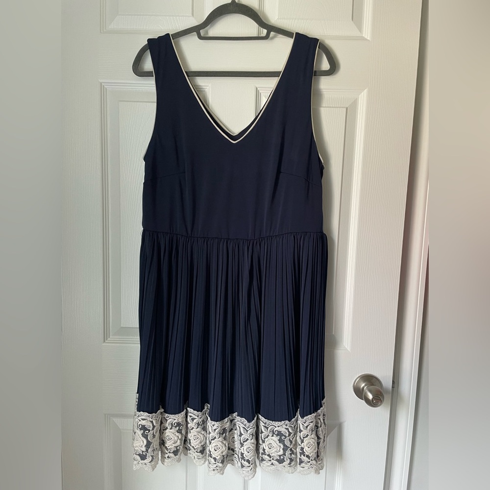 Navy Blue special occasion women’s dress 1X SLEEVELESS